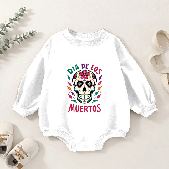 Mexico Día de los Muertos Skull Baby Romper Sweatshirts