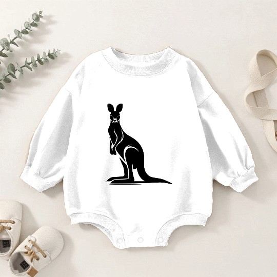 Marsupials Of The Wild Kangaroo Silhouette Baby Romper Sweatshirts