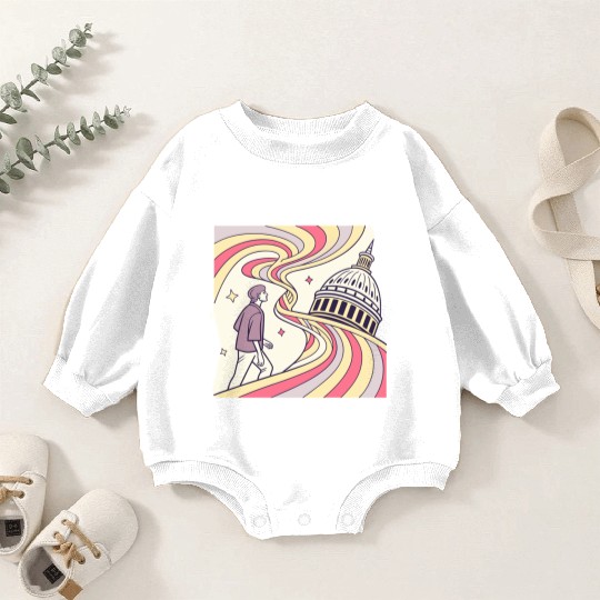Dreamwave Illusion – Surreal AI Art Baby Romper Sweatshirts