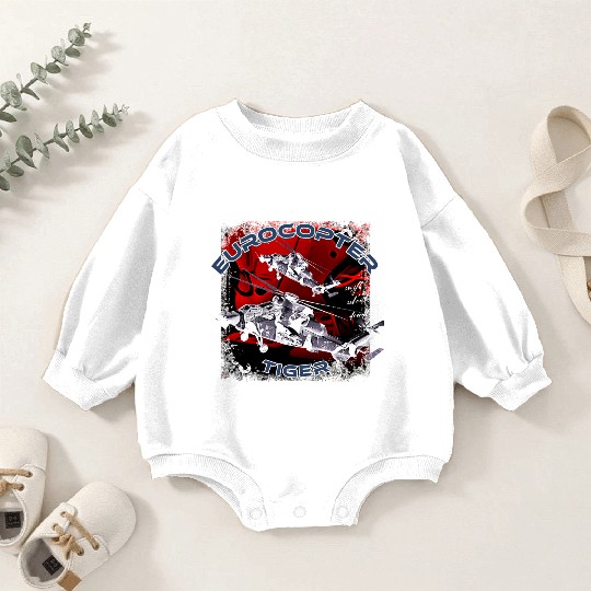 Eurocopter Tiger Military attack helicopter with c Baby Romper Sweatshirts