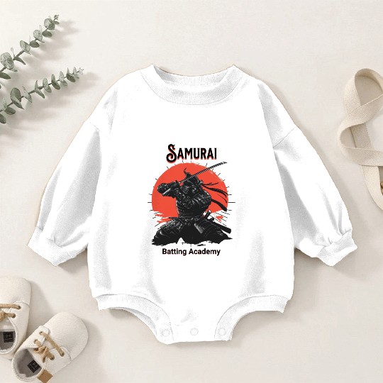Samurai batting academy Baby Romper Sweatshirts