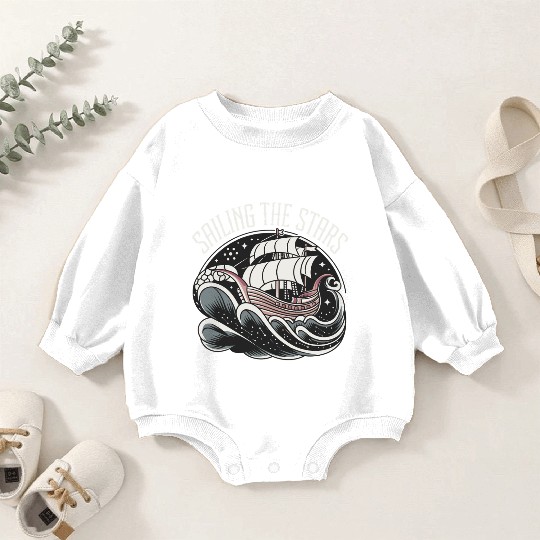 Sailing The Stars Baby Romper Sweatshirts