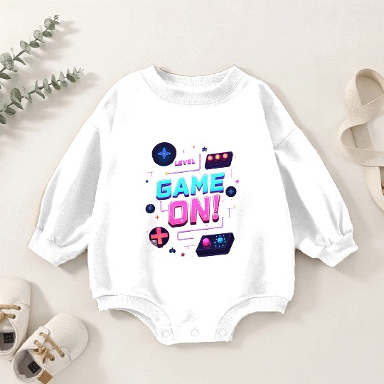 Level Up Your Style With Game On Baby Romper Sweatshirts