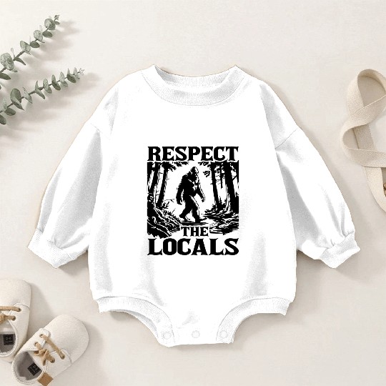 Respect the Locals – Bigfoot in the Wild Baby Romper Sweatshirts