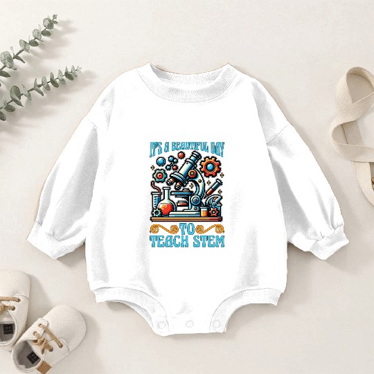 STEM Teacher It's A Beautiful Day Computer Science Baby Romper Sweatshirts