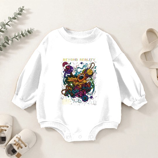 Psychedelic Sci-Fi Design Baby Romper Sweatshirts