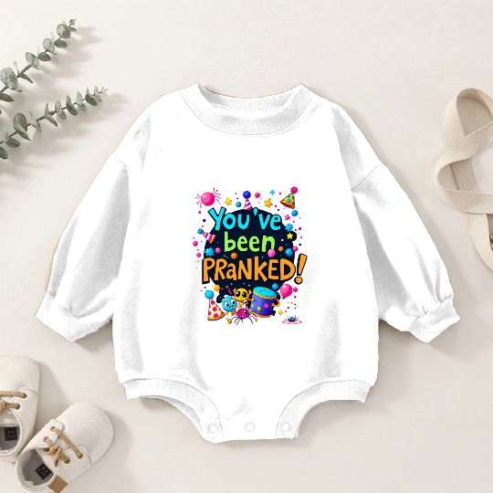 "April Fools' Surprise! Baby Romper Sweatshirts