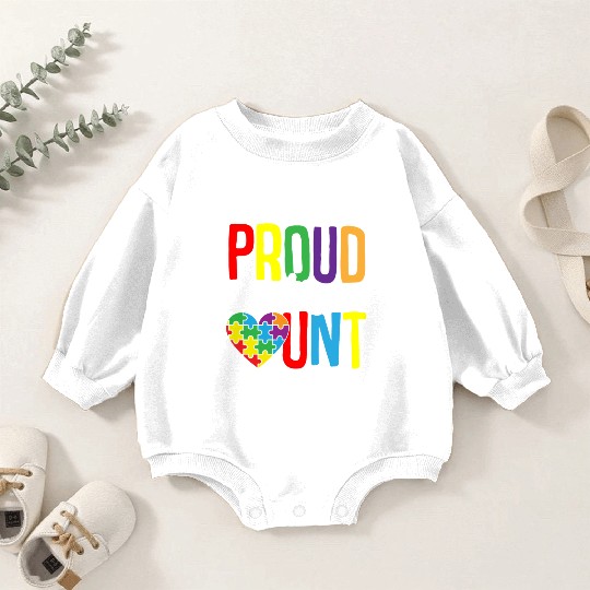 Autism Puzzle - Proud Autism Aunt Baby Romper Sweatshirts