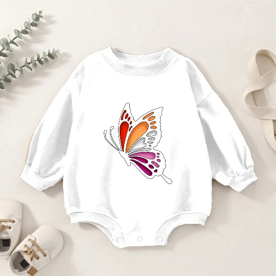 Lesbian Pride Butterfly Baby Romper Sweatshirts