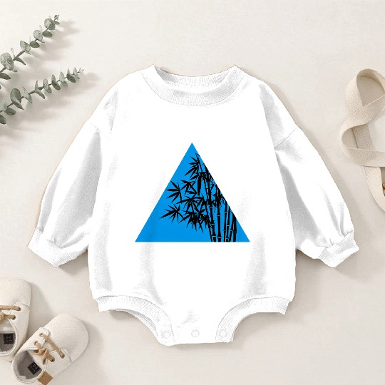 A Blue Triangle and Bamboo Baby Romper Sweatshirts