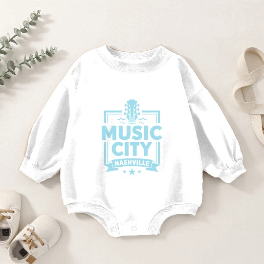 Music City Nashville Guitar Tennessee Baby Romper Sweatshirts