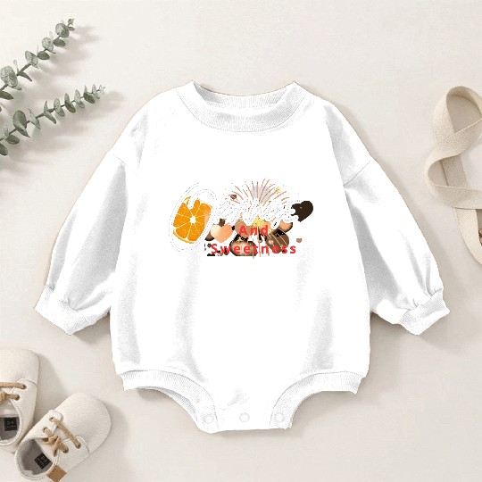Orange and sweetness Baby Romper Sweatshirts
