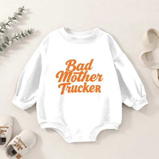 pulp fiction-"Bad motherTrucker" Baby Romper Sweatshirts