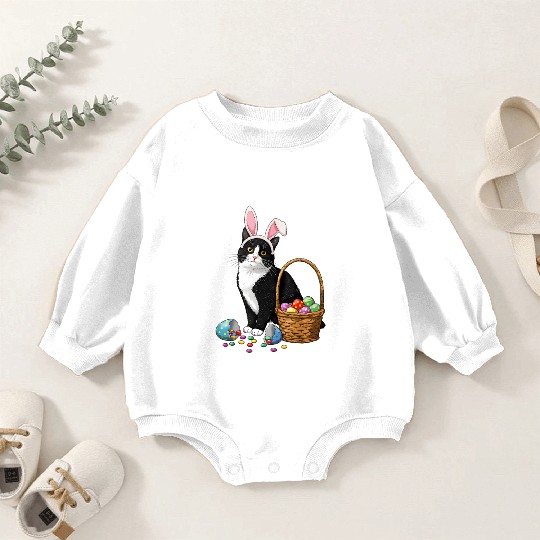 Adorable Easter Rabbit – Spring Holiday Fun Baby Romper Sweatshirts