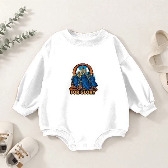 Medieval Knight, Wizard and Monster Baby Romper Sweatshirts