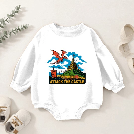 Medieval Knight, Wizard and Monster Baby Romper Sweatshirts