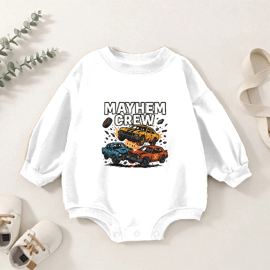 Mayhem crew derby Baby Romper Sweatshirts crash race design wreckfest