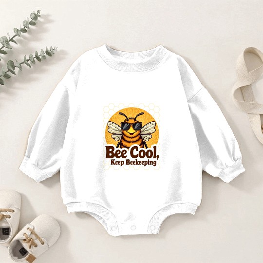 Cool Beekeeper Bee with Sunglasses Baby Romper Sweatshirts
