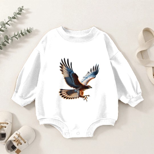 Majestic Hawk Flight Baby Romper Sweatshirts
