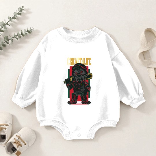 1RSN - cricket Baby Romper Sweatshirts