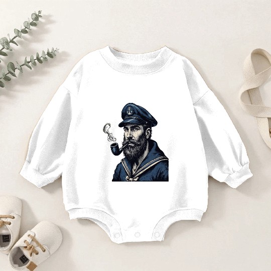 Captain Fisherman Boat Sailing Sailboat Skipper Baby Romper Sweatshirts