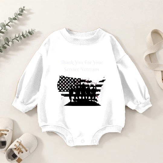Thank You For Your Service Veterans day US Army Baby Romper Sweatshirts