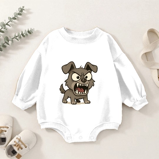 "Funny Angry Dog – Fierce & Hilarious Art Baby Romper Sweatshirts