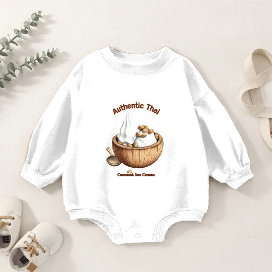 Authentic Thai Coconut Ice Cream Baby Romper Sweatshirts