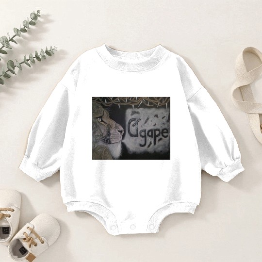 Lion of Judah Painting | Agape Love | RT Art © Baby Romper Sweatshirts