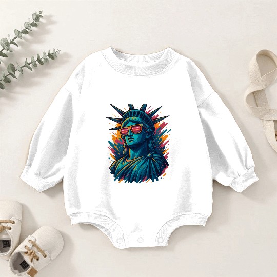 Urban Streetwear Statue of Liberty Baby Romper Sweatshirts Design