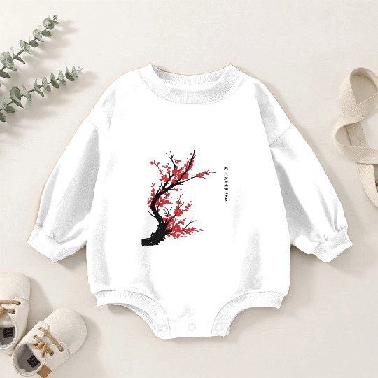 Cherry Blossom Tree – Japanese Sakura Minimalist I Baby Romper Sweatshirts