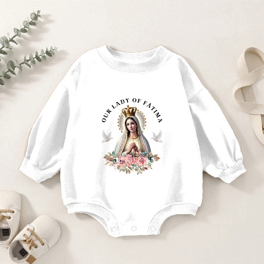 Our Lady of Fatima Mother Mary Saint Catholic Baby Romper Sweatshirts
