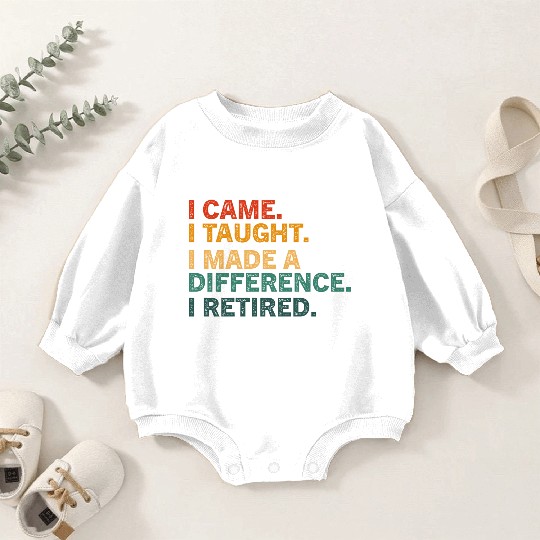 Funny Retired Teacher Retirement 2025 Teachers Day Baby Romper Sweatshirts