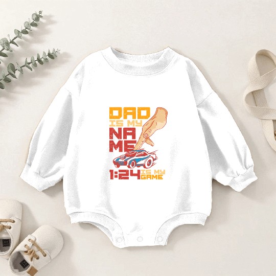 Slot Car Dad Racing RC Car Drag Racing Baby Romper Sweatshirts