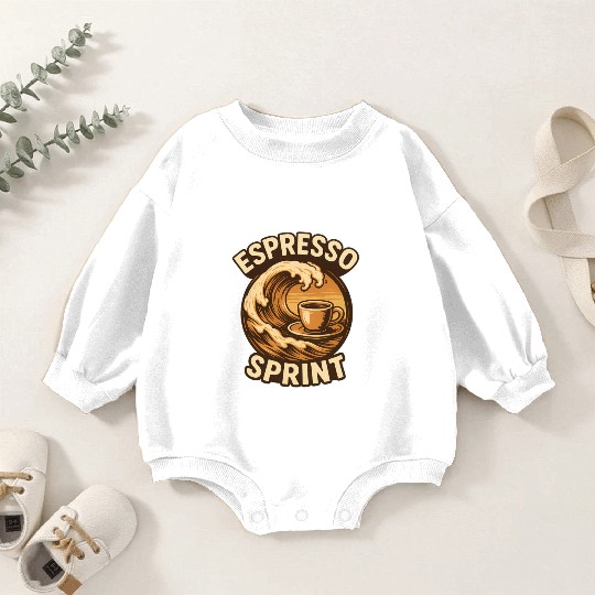 Espresso Wave Coffee Art Baby Romper Sweatshirts