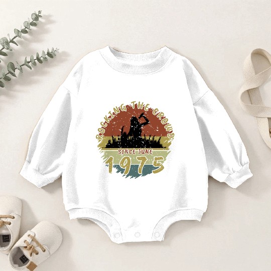 50th Birthday Rocking the crowd SNG 06/1975 Baby Romper Sweatshirts