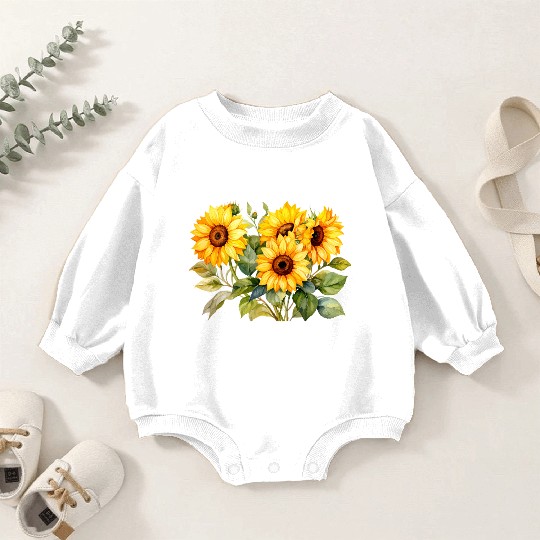 Sunflower Summer Dream Baby Romper Sweatshirts