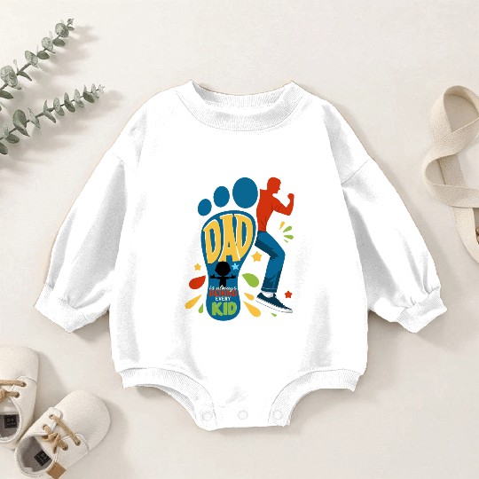 Dad Is Always Behind Every Kid – Father’s Day Baby Romper Sweatshirts