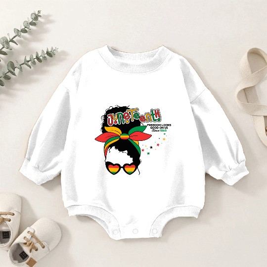 Juneteenth-Freedom Looks Good On Us Baby Romper Sweatshirts