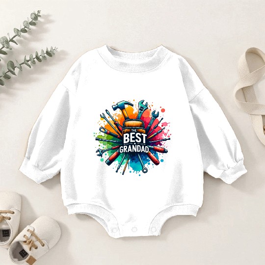Best Grandad Ever tools design Baby Romper Sweatshirts