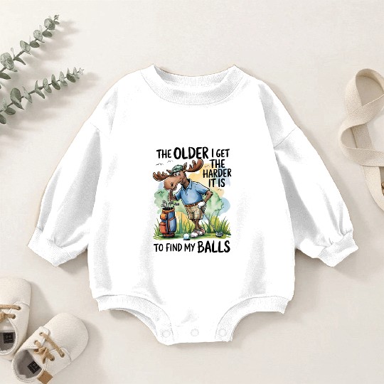 Funny Golf Moose Quote Baby Romper Sweatshirts