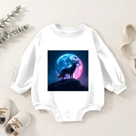 Howl of the Neon Moon Baby Romper Sweatshirts