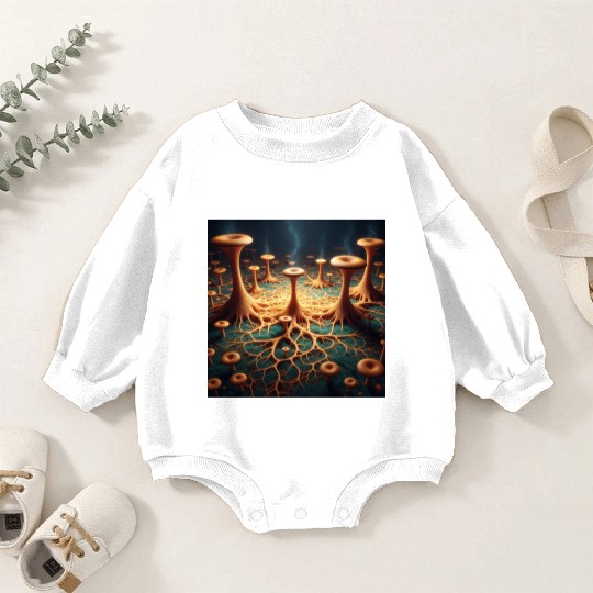 Fungi Forest Dream Baby Romper Sweatshirts