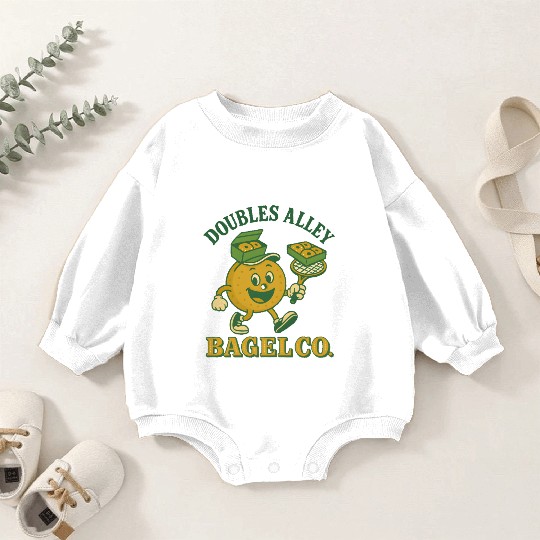 Funny Tennis Humor Baby Romper Sweatshirts - Doubles Alley Bagel Co.