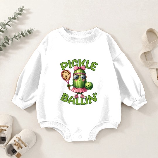 Pickle Ballin Pickleball Dink This Baby Romper Sweatshirts