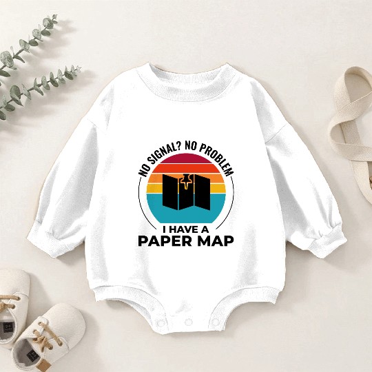 GIS Analyst Map Pin Sunset Retro Camping Hiking Baby Romper Sweatshirts