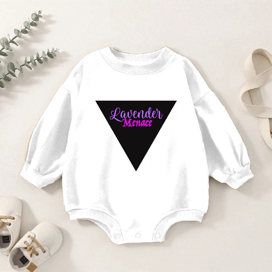 Lavender Menace Black Triangle Baby Romper Sweatshirts