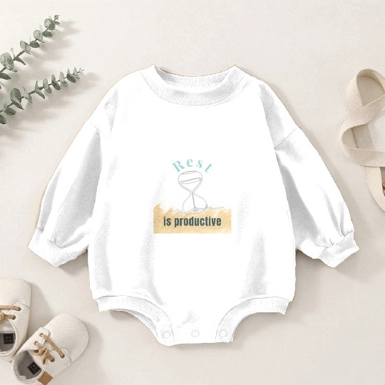 Rest Is Productive – Mental Health Awareness Minim Baby Romper Sweatshirts
