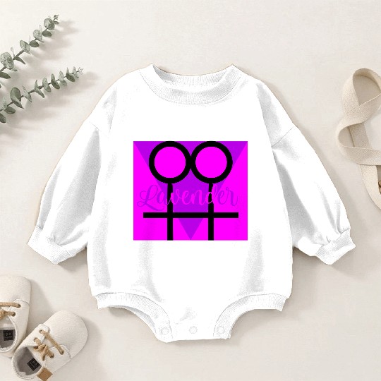 Women Symbol with Lavender Triangle Baby Romper Sweatshirts