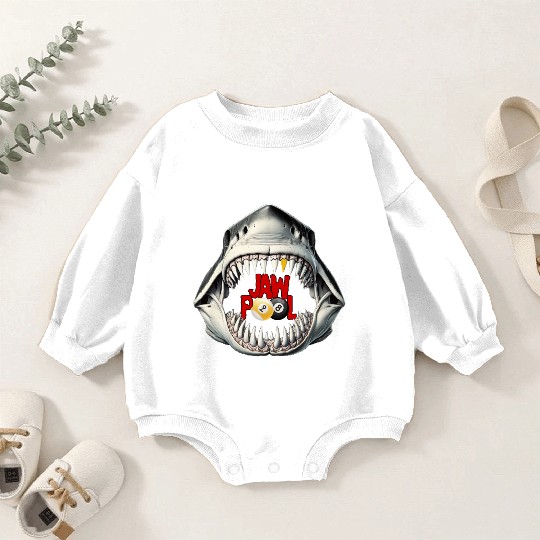 Jaw Pool Logo (Pocket) Baby Romper Sweatshirts